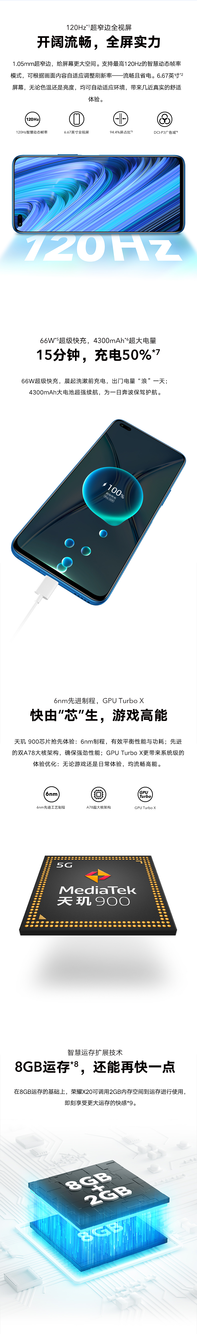 荣耀 X20 5G智能手机 6GB+128GB 图4