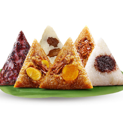 嘉兴红船粽子蛋黄鲜肉粽板栗豆沙八宝白米小粽子端午袋装100g*2只