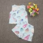 Áo vest bé gái cotton lụa mùa hè bé trai handmade cotton nhân tạo cotton trẻ em đặt vải cotton - Phù hợp với trẻ em thoi trang tre em