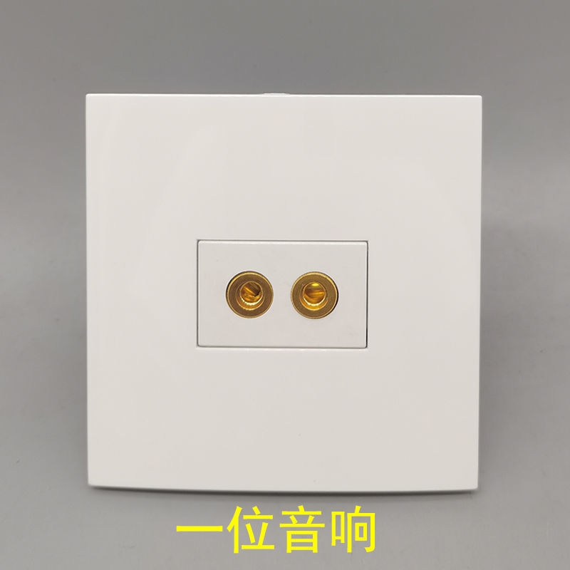 One sound panel double-hole recessed head two-hole speaker 5 1 surround audio banana head block face wall socket 86 type
