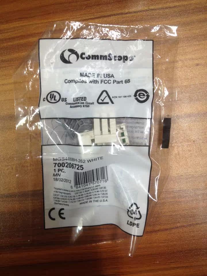 Conp COmmSc0Pe Type 6 Internet module one thousand trillion RJ45 over-tested broadband computer connector network route socket