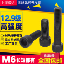 12 9 grade hexagonal cup head screw bolt screw screw screw M6 length 12 16 20 25 30 40 50