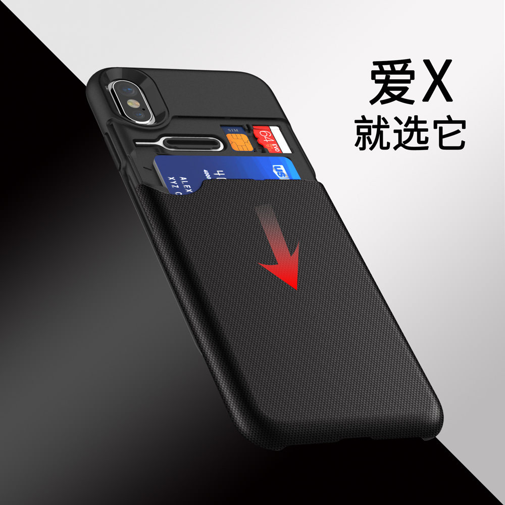 New iPhone Mobile Shell 11 12pro with card slot Apple xsmax silicone anti-fall mini all-pack mobile phone protective shell card insert card iX new business creation