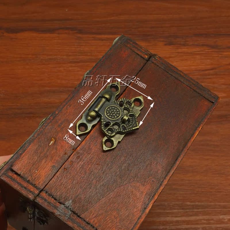 Gift Box Wooden Box Packaging Accessories Wooden Box Lock Buckle Buckle Decorative Box Buckle