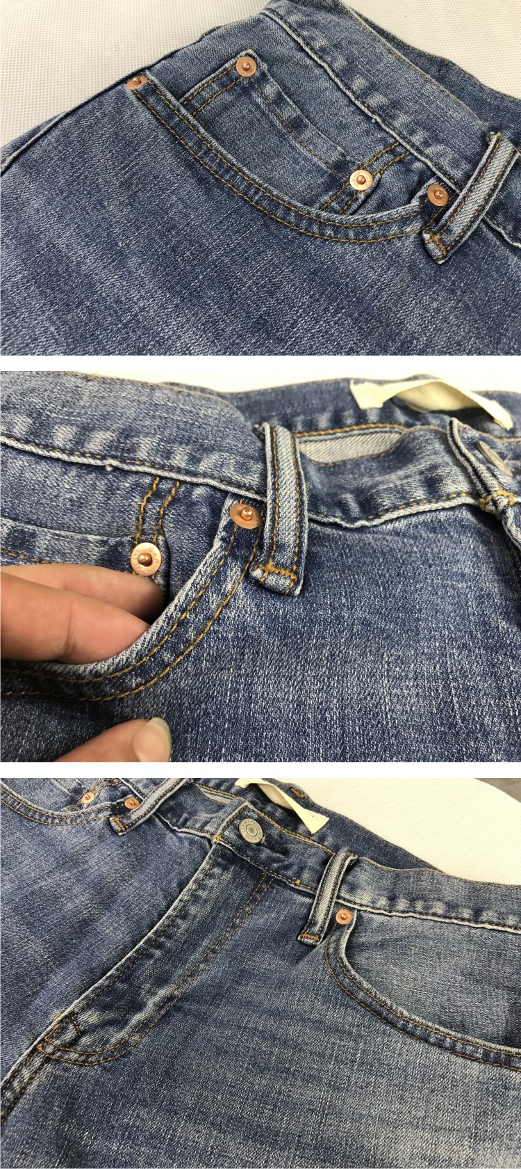 Cotton nguyên chất giặt quần jean trắng cũ thẳng quần jeans đường phố giản dị đơn giản chân mỏng quần nam quần jean nam