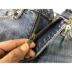 Cotton nguyên chất giặt quần jean trắng cũ thẳng quần jeans đường phố giản dị đơn giản chân mỏng quần nam jean nam Quần jean