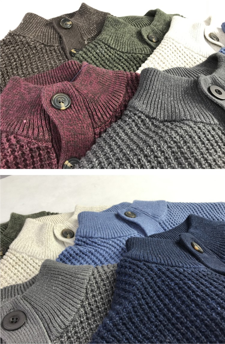 Rất tốt cotton thoải mái mềm len áo len đứng cổ áo giản dị dày áo len đáy mùa thu và mùa đông ấm áp hoodie nam