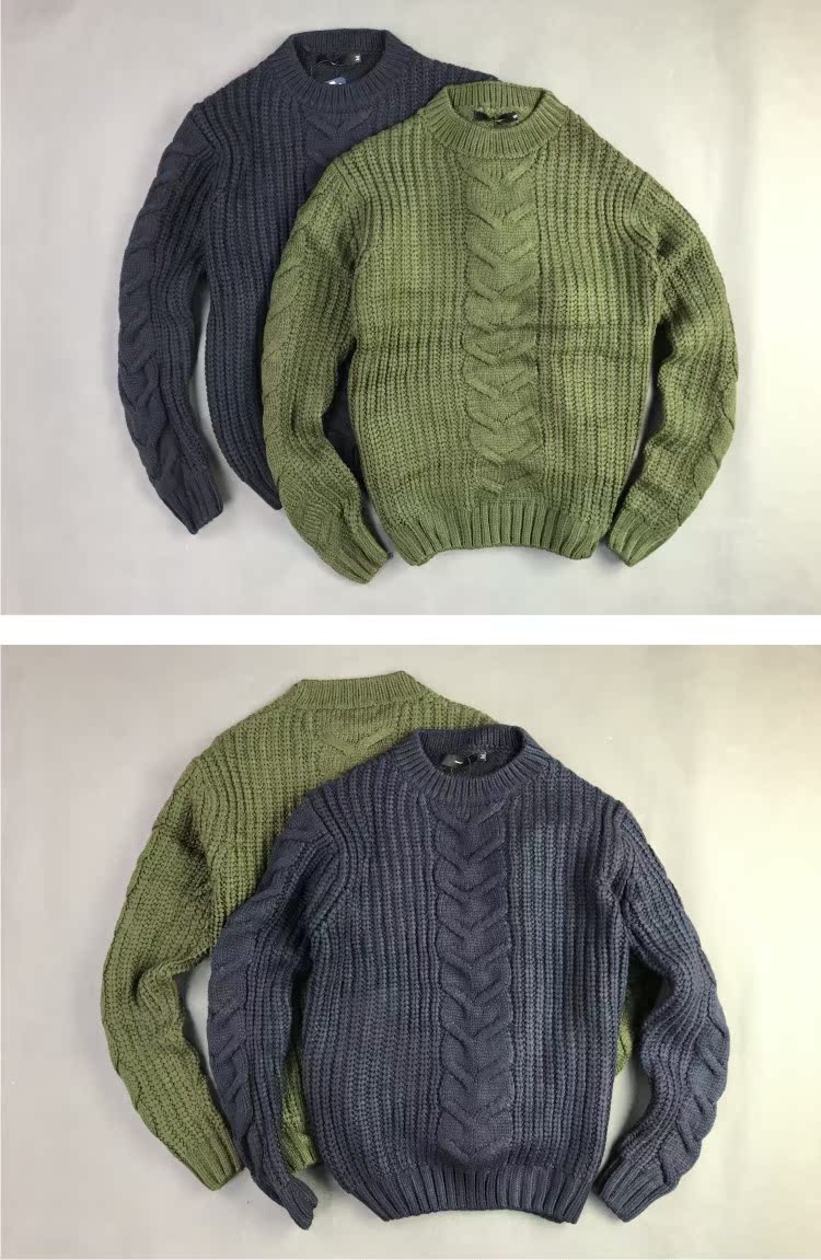 Thoải mái mềm mại cổ tròn áo thun cotton cotton mùa thu và mùa đông ấm áp dày áo len mỏng áo len nam hoang dã áo ba lỗ nam