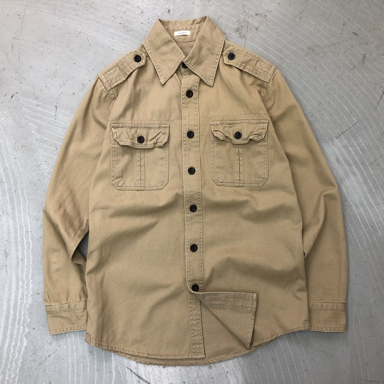 KhakiAmekaji ! Thick and solid work clothes washing shirt heavy industry washing Make old street Locomotive payment loose coat easy shirt