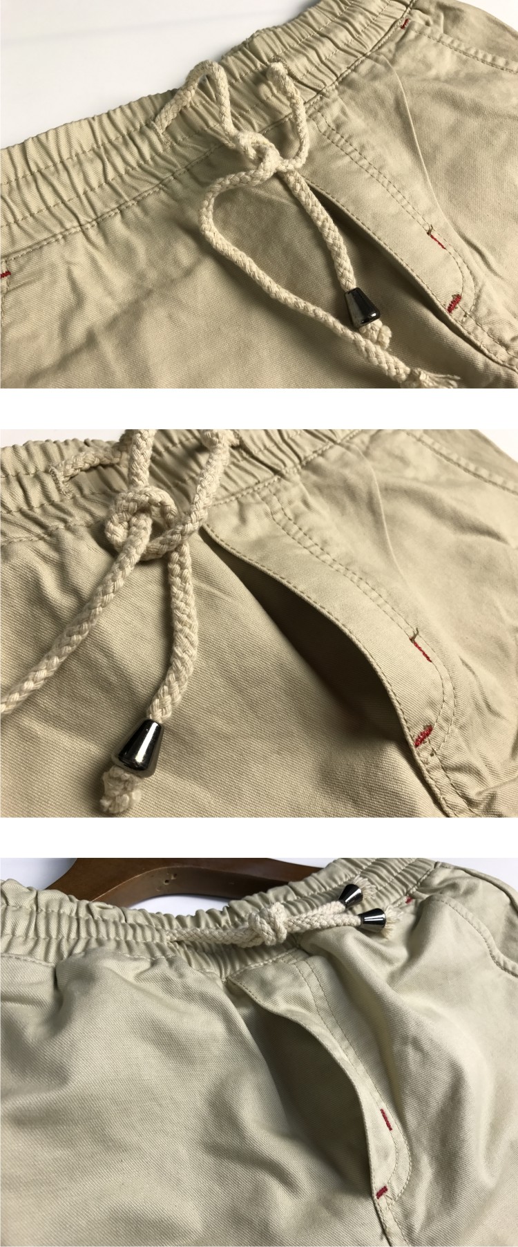 Chân nhỏ chín quần cotton chất liệu vải mịn thanh niên thu thập mô hình thủy triều Học sinh văn chương Nhật Bản lỏng lẻo quần vải nam