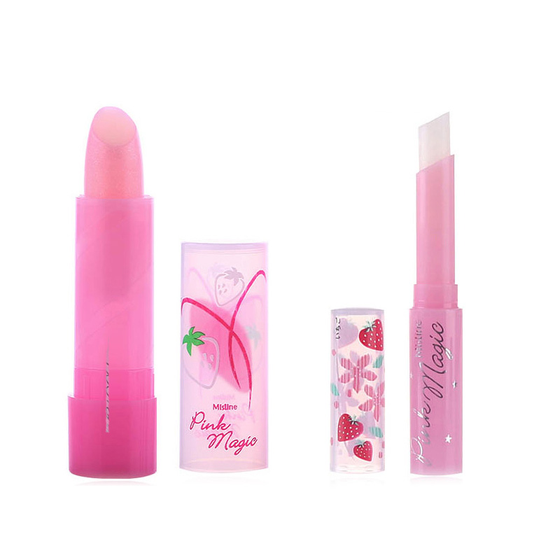 Thai Mistine strawberry discoloration moisturizing lip balm natural nourishing moisturizing colour makeup discoloration moisturizing lipstick lipstick
