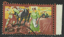 Maltas 1981 common vote from all walks of life 7c farming pin 1 (stamped in different places)