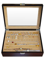 Beier Dandi wooden jewelry box jewelry storage box ring earrings collection wooden simple