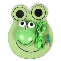 Mung bean frog Frog prince mouse Creative cute girl cartoon usb wired mouse Desktop laptop