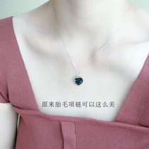 Newborn love sterling silver necklace diy make baby hair souvenir handmade material baby hair pendant