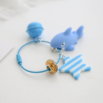 Homemade baby fetal hair souvenir diy newborn baby pendant cartoon keychain fetal hair permanent collection