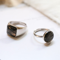 Couples men and women to ring s925 sterling silver baby hair souvenir diy self-made tire hair treasure dad Token Ring