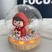 Девушка в красной сферической обложке