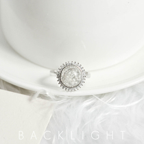 Original handmade fetal souvenir making lanugo pendant 925 sterling silver ring Baby Baby Full Moon gift mother and child