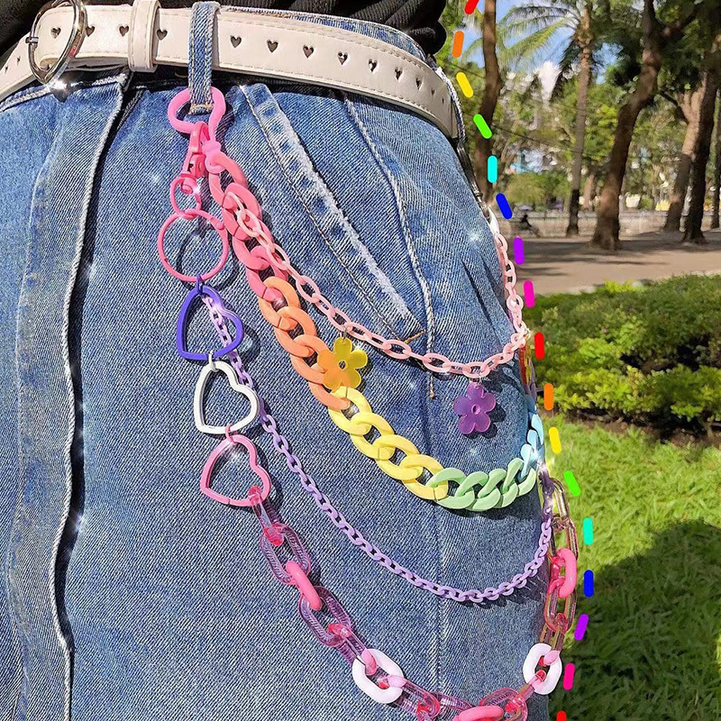 Waist Chain Accessory for Women, Suitable for Dresses, with a High-End Feel, Small Chanel-Style Punk, Jk, Hip-Hop, Y2K, Jeans Chain, Jazz Dance Accessory