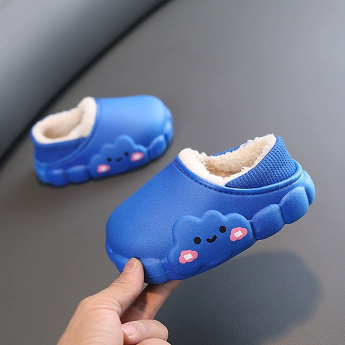 Зимняя детская сумка, тапочки, утепленная удерживающая тепло милая водонепроницаемая нескользящая обувь