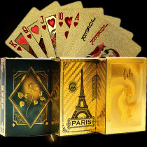 Tuhao Gold Gold Gold Poker gold foil Texas playing cards waterproof plastic poker creative durable playing cards