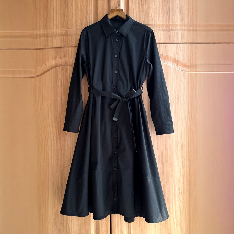 Light Luxury Go Spring Classic Single-Breasted Versatile Slim-Fit Shirt Dress for Women, New Long-Sleeve Dress That Can Be Styled as a Trench Coat