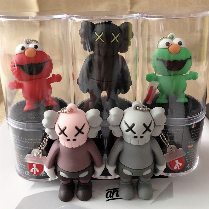 Sesame Street Kaws Joint Paparazzi 128g cute creative cartoon lovers Ins girl student Gift USB with the body