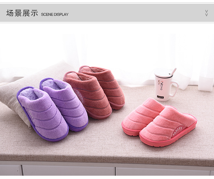 Dép cotton nam dày đáy túi mùa đông với sàn gỗ trong nhà chống trượt ấm áp cộng với đôi dép nhung giày crocs nam