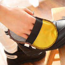 Portable imitation wool shoe shine gloves leather care cleaning polishing soft velvet cloth leather shoes Polish oil