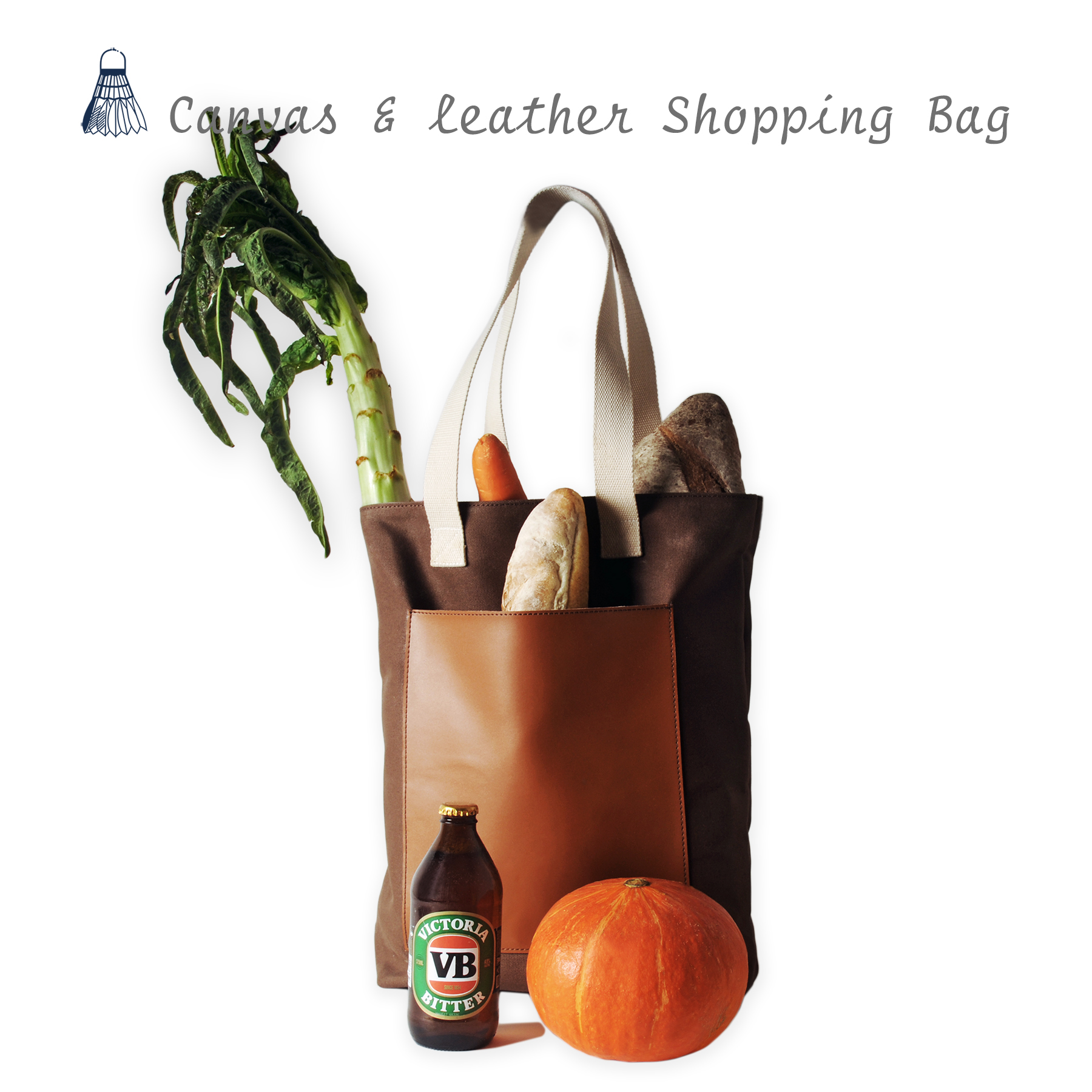 choiyomi shoulder canvas bag with leather shopping bag women's literary retro large capacity tote bag