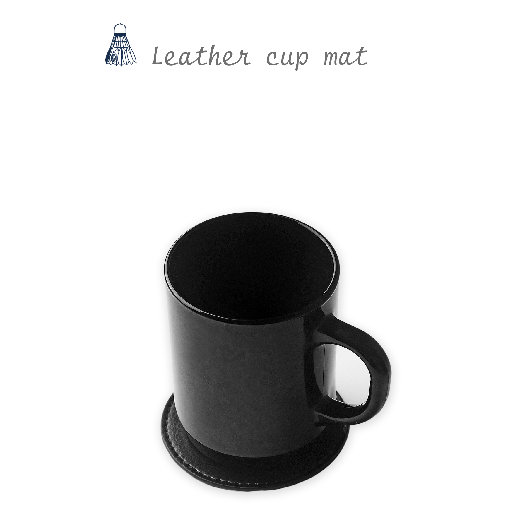 choiyomi leather simple coaster mug Coaster Round Square diameter 80mm tea coaster