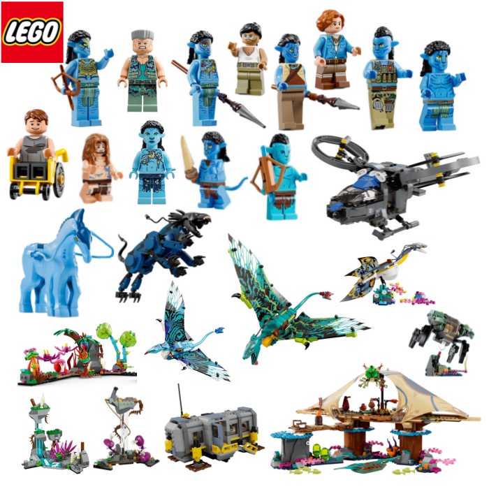 Lego Avatar Series Minifigure Mounts and Vehicles Scene: Lo'Ak Heavy Armor Horse, Mythical Beast, Hali'Ula Mountain