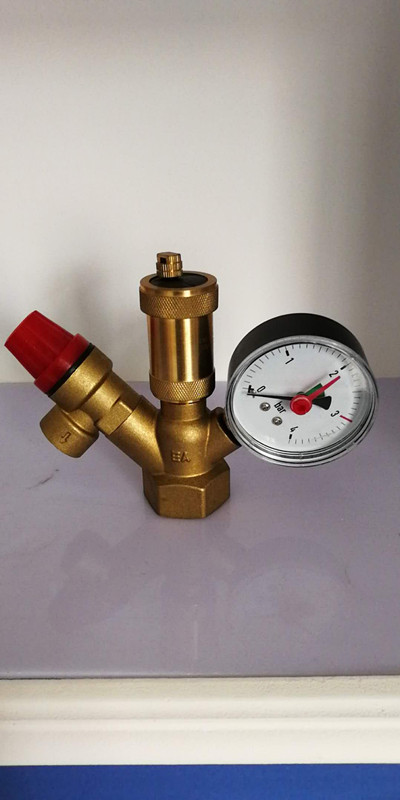 Three-way valve dn25 pressure gauge safety valve exhaust valve