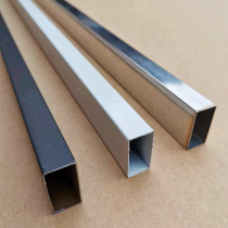 Square tube horizontal bar shelf stainless steel black white rectangular square tube 30X15 positive hanging rod beam custom adhesive hook Rod