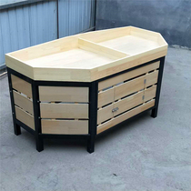 Steel Wood Fruits And Vegetable Shelves Single Layer Vegetable Rack Vegetable Store Shelves Second-hand Clear Bin Boutique Fruit Shelving Convenience Store