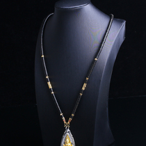 Thai Buddha brand chain 6mm coconut shell Buddha brand hanging chain Thai gilt enamel hanging buckle