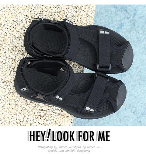 Việt Nam cỡ lớn dép nam Baotou đế phẳng Velcro mang thoải mái thể thao dép nữ ngoài trời đôi giày đôi - Sandal dép quai hậu nam 2021
