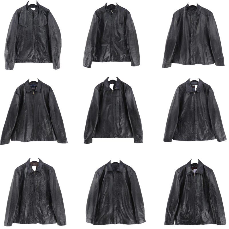 vintage Ancient Leather Classic Retro Classic Tip Jacket Short Zip Cover Neutral K21