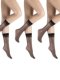 [3 Pairs Pack] German Imported Hudson Simply Shine 15D Glossy Silky Mid-Calf Socks for Women