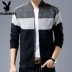 Playboy Mùa xuân và mùa thu Zip cardigan nam Mới đan áo len cardigan Áo khoác nam Áo khoác nam thương hiệu thủy triều quần áo nam Cardigan
