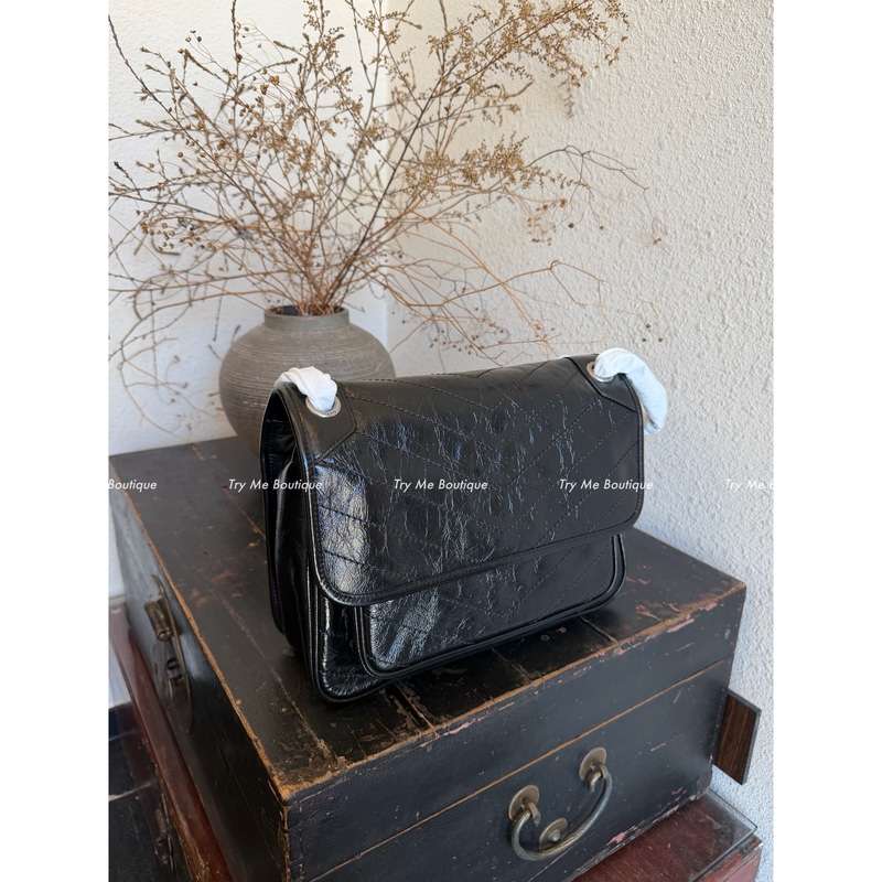 Try Me! There Is Nothing Better Than This Imported Oil Wax Leather Chain Niki Shoulder Crossbody Bag for Women