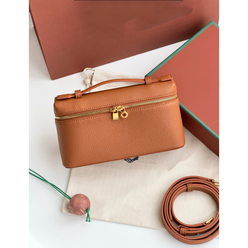 Try Me! Soft Lp Lizi Cowhide Cross-Body Satchel Lunch Box Bag for Women Du Family Pair Original Leather