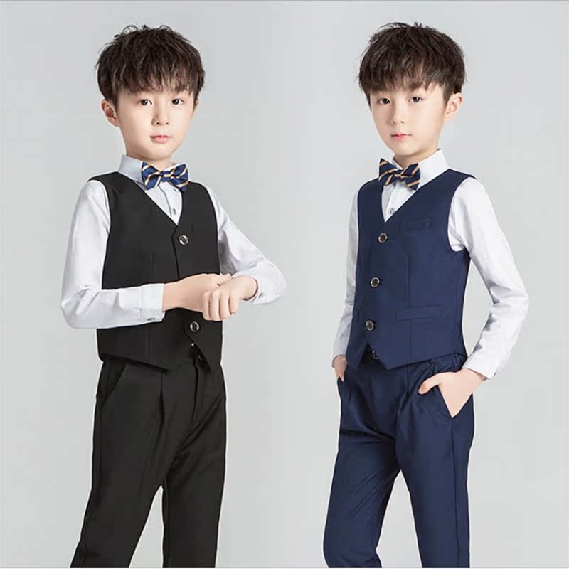 2019 Suit New trẻ em ăn mặc trai nhỏ Đặt máy chủ Piano Performance ăn mặc Hiện Flower Wedding Dresses Kids.