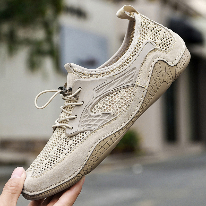 2026 New Special Price Mesh Shoes for Men, Casual Genuine Leather Breathable Trendy Shoes, Summer Mesh Shoes, Hollow Shoes, Men's Shoes