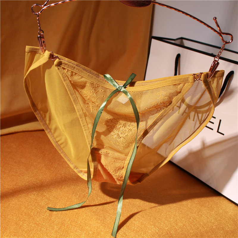 Rest assured buy Cashpants Women Lace Sexy Light And Breathable No Marks Low Waist Mesh Yarn Fire Hot Tempting Lady Triangle Pants