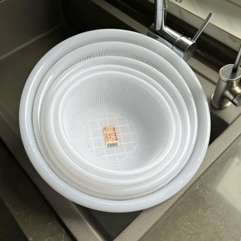 Cream style drain basket fruit and vegetable basket private three-piece set