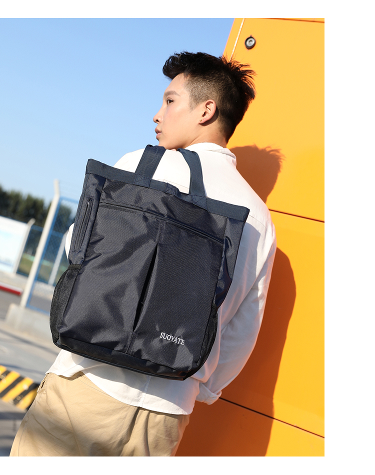 2018 mới túi xách nylon nam kinh doanh vải công suất lớn bình thường dọc thủy triều túi xách tay nam - Túi của con người ví louis vuitton