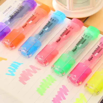 Student creative stationery color fragrance candy color fluorescent marker pen fluorescent pen watercolor pen marker pen