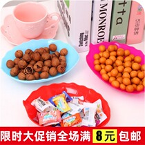 Creative leaf-shaped fruit plate Plastic fruit plate Candy plate Dried fruit melon seed snack plate cold dish plate